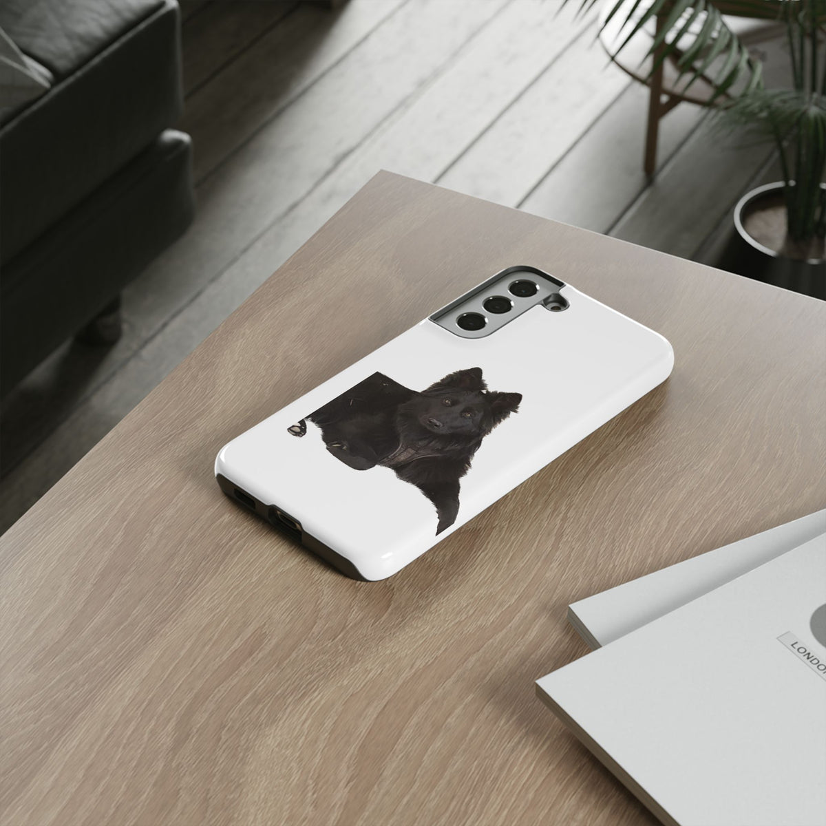 Black German Shepherd Phone Case — Realistic Dog Portrait Protective Case