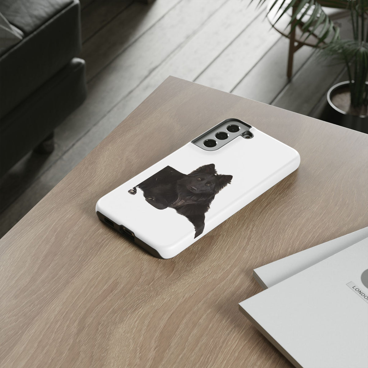 Black German Shepherd Phone Case — Realistic Dog Portrait Protective Case