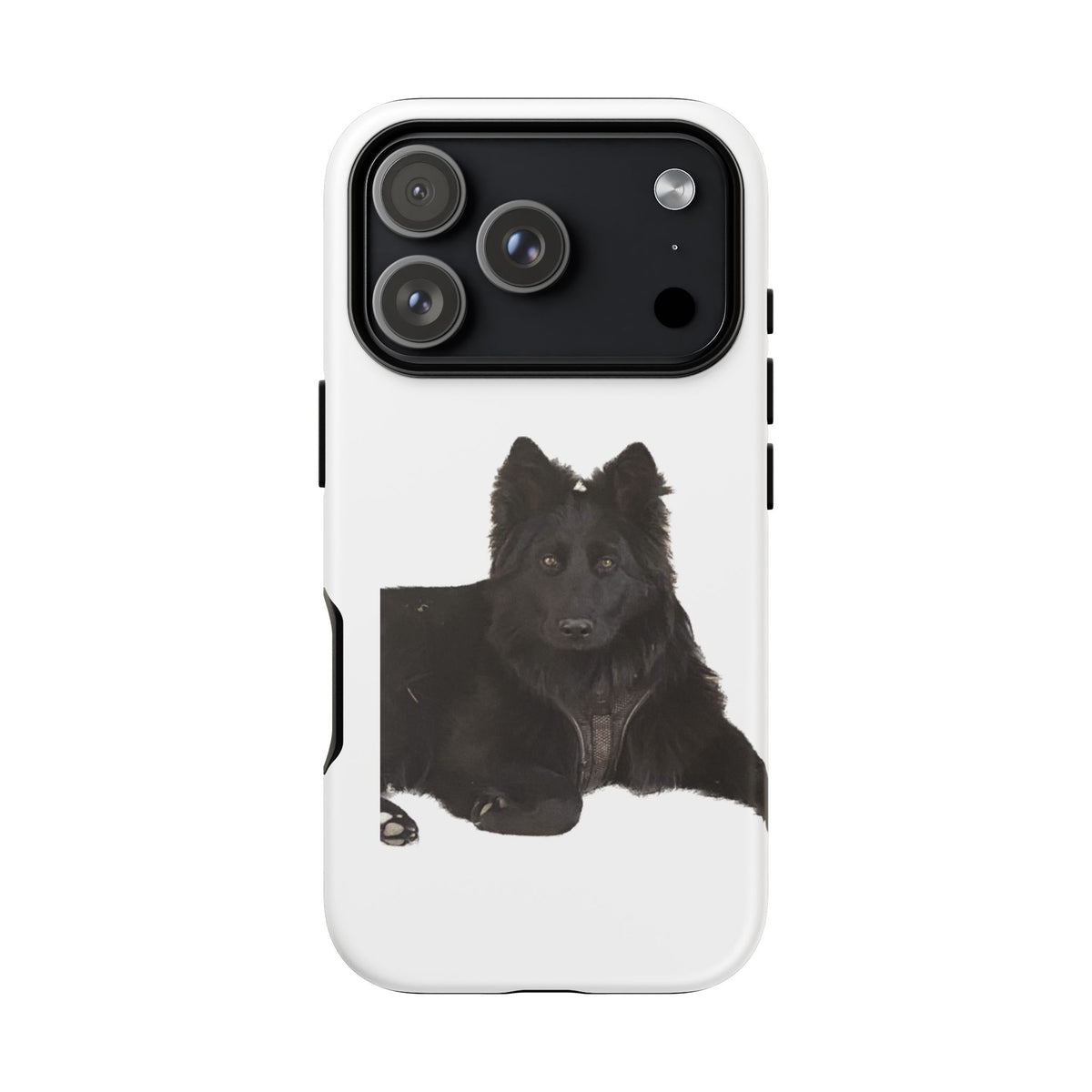 Black German Shepherd Phone Case — Realistic Dog Portrait Protective Case