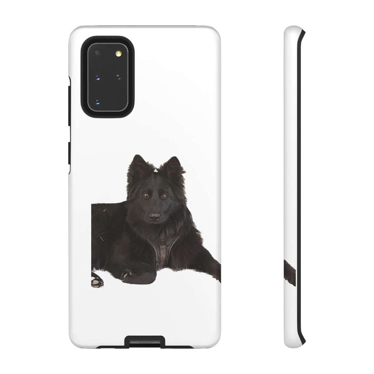 Black German Shepherd Phone Case — Realistic Dog Portrait Protective Case