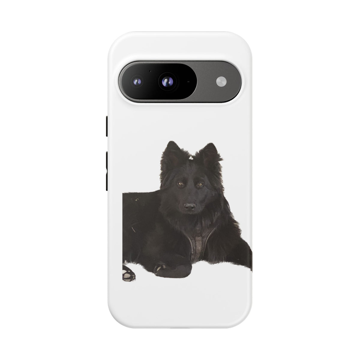 Black German Shepherd Phone Case — Realistic Dog Portrait Protective Case