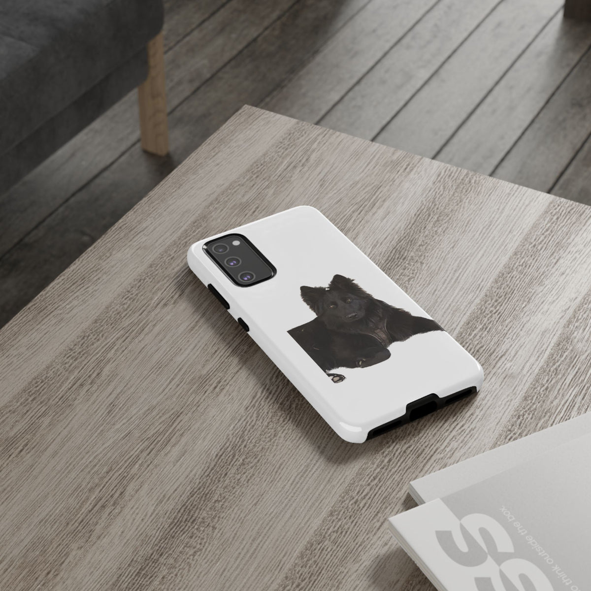 Black German Shepherd Phone Case — Realistic Dog Portrait Protective Case