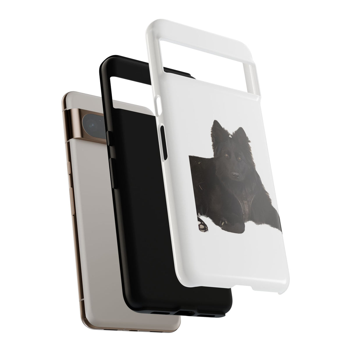 Black German Shepherd Phone Case — Realistic Dog Portrait Protective Case