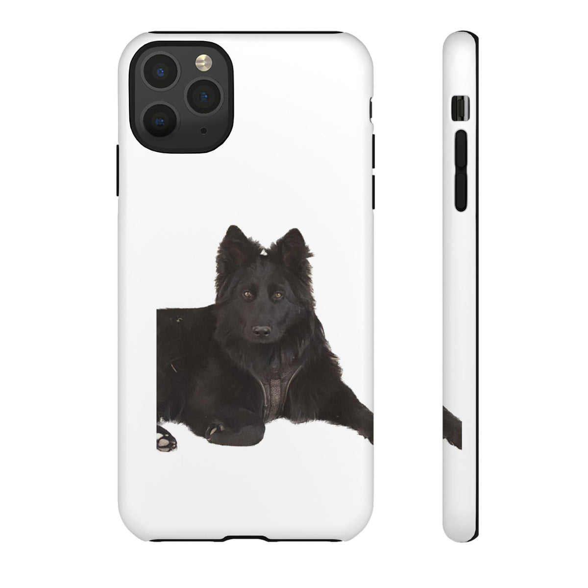 Black German Shepherd Phone Case — Realistic Dog Portrait Protective Case