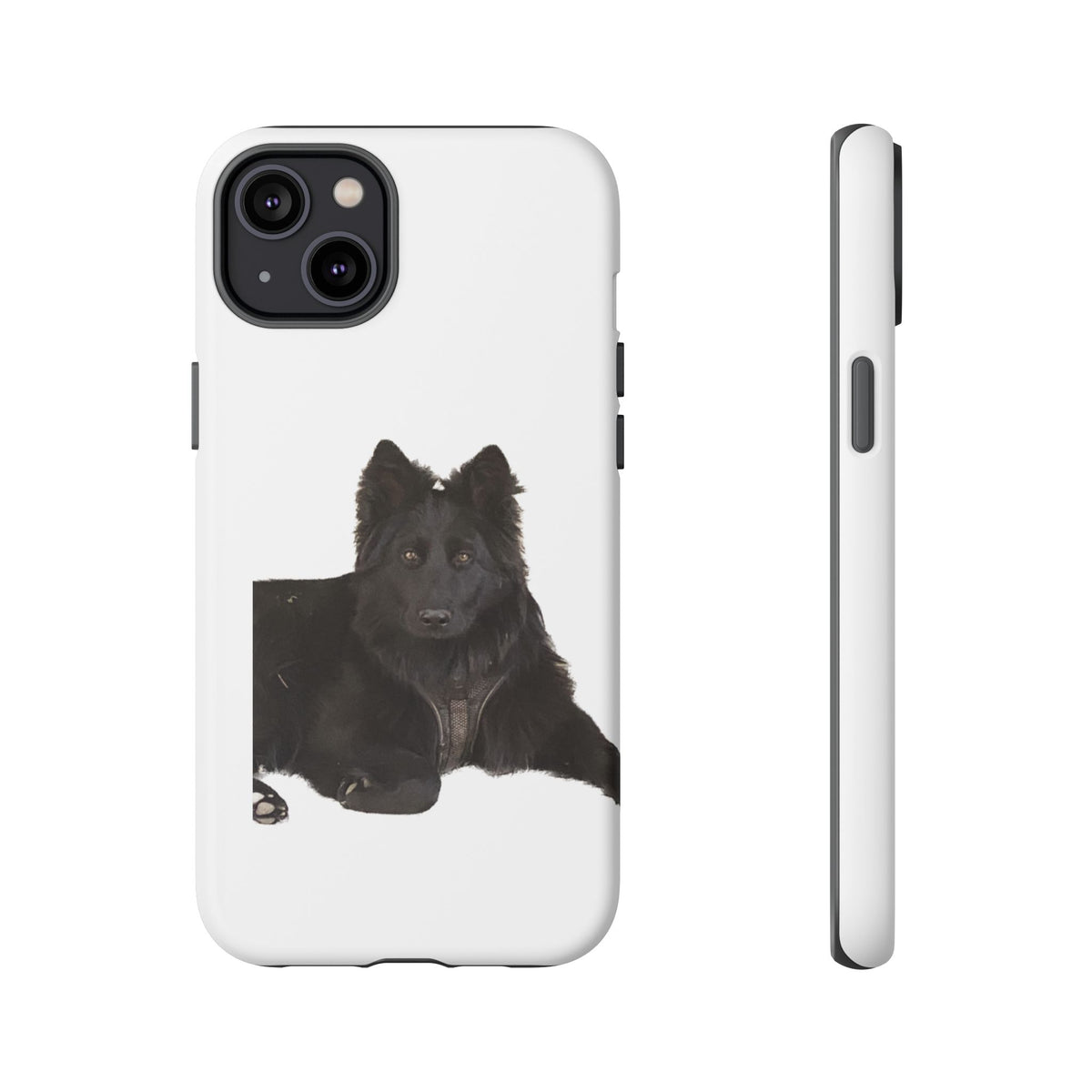 Black German Shepherd Phone Case — Realistic Dog Portrait Protective Case