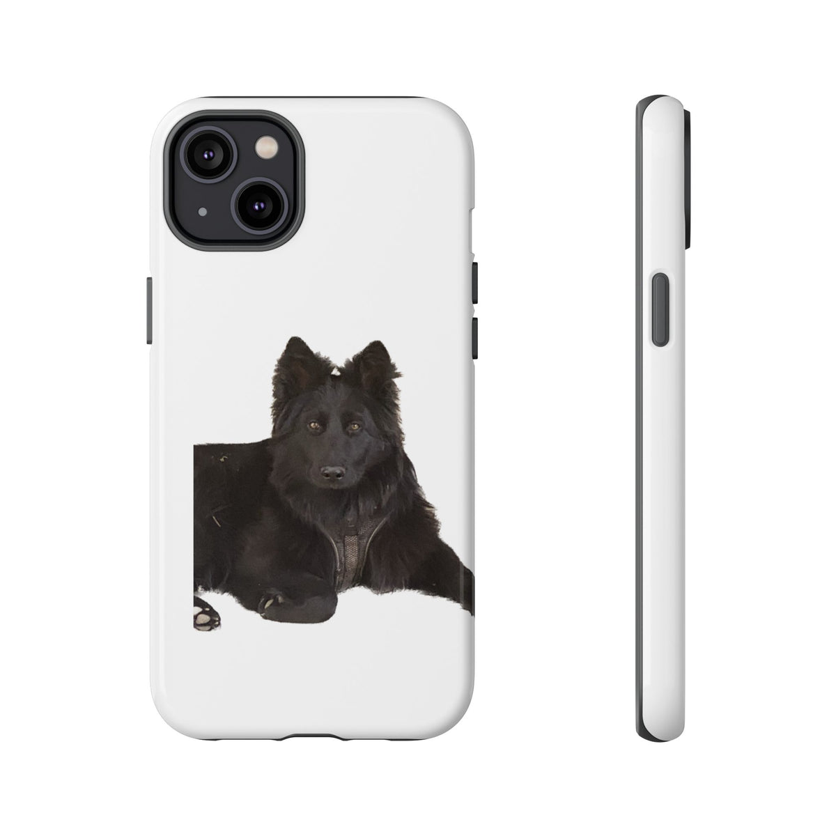Black German Shepherd Phone Case — Realistic Dog Portrait Protective Case