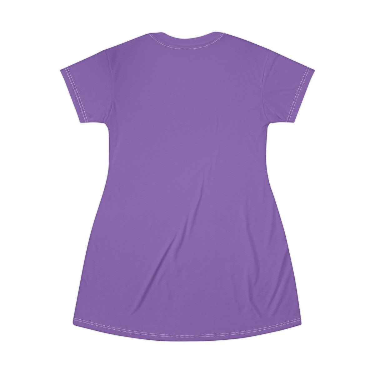 Purple Floral T-Shirt Dress — Lilac Blossom All-Over Print