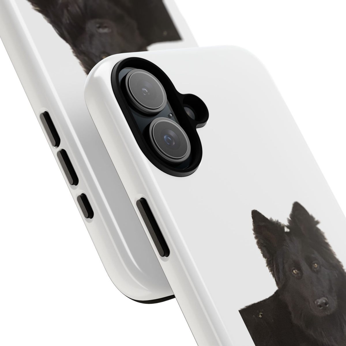 Black German Shepherd Phone Case — Realistic Dog Portrait Protective Case