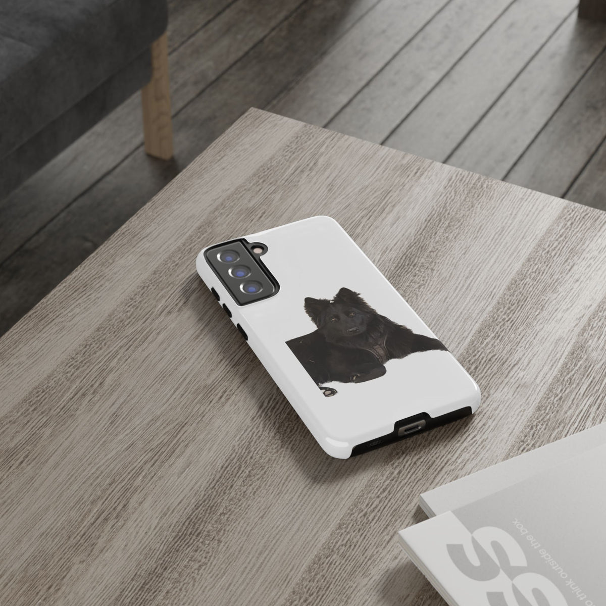 Black German Shepherd Phone Case — Realistic Dog Portrait Protective Case