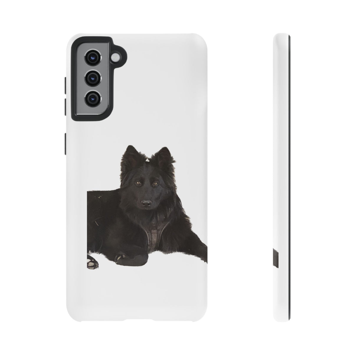 Black German Shepherd Phone Case — Realistic Dog Portrait Protective Case