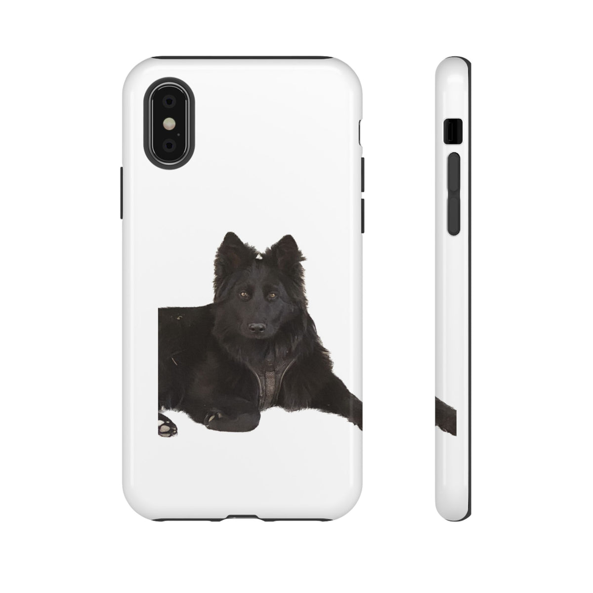 Black German Shepherd Phone Case — Realistic Dog Portrait Protective Case