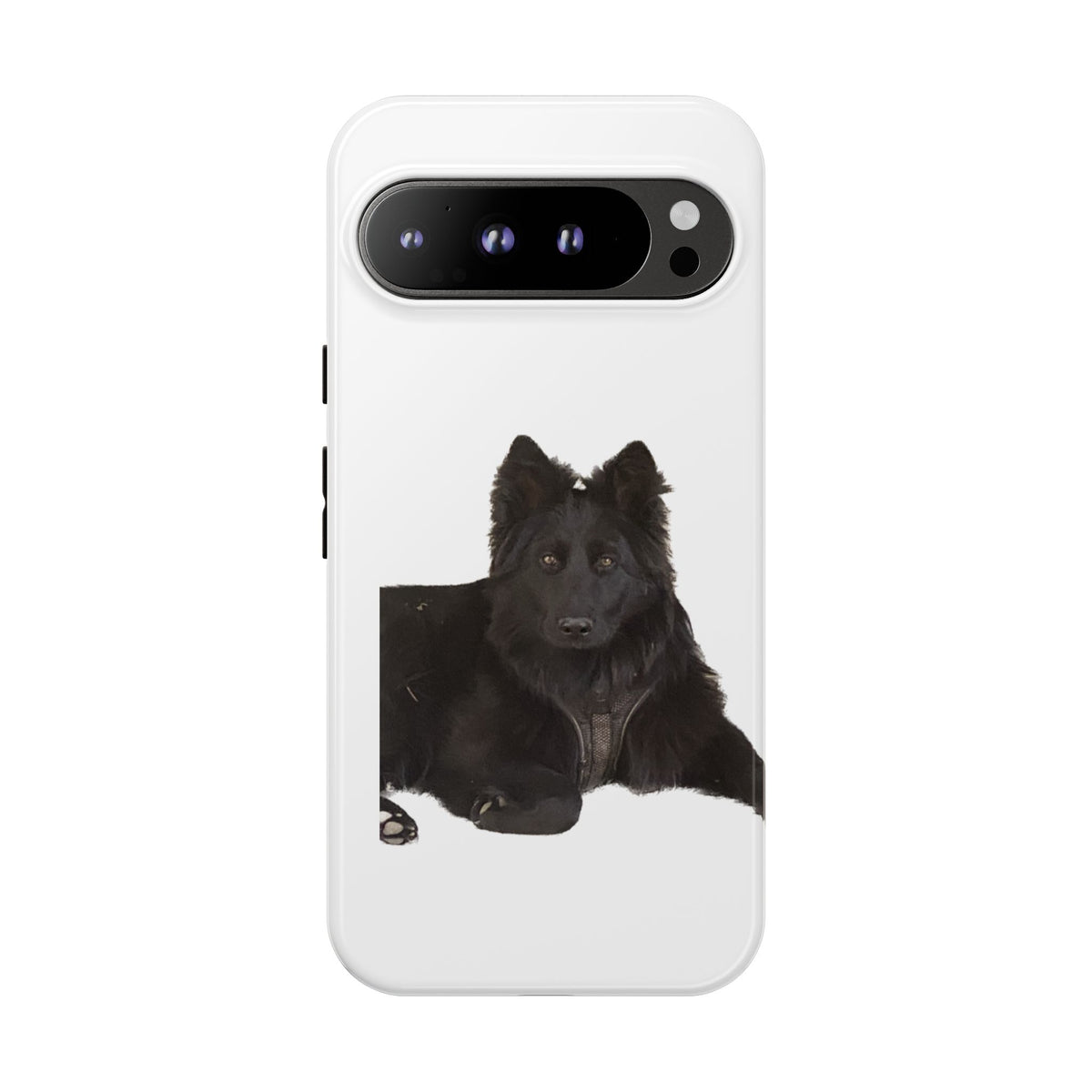 Black German Shepherd Phone Case — Realistic Dog Portrait Protective Case