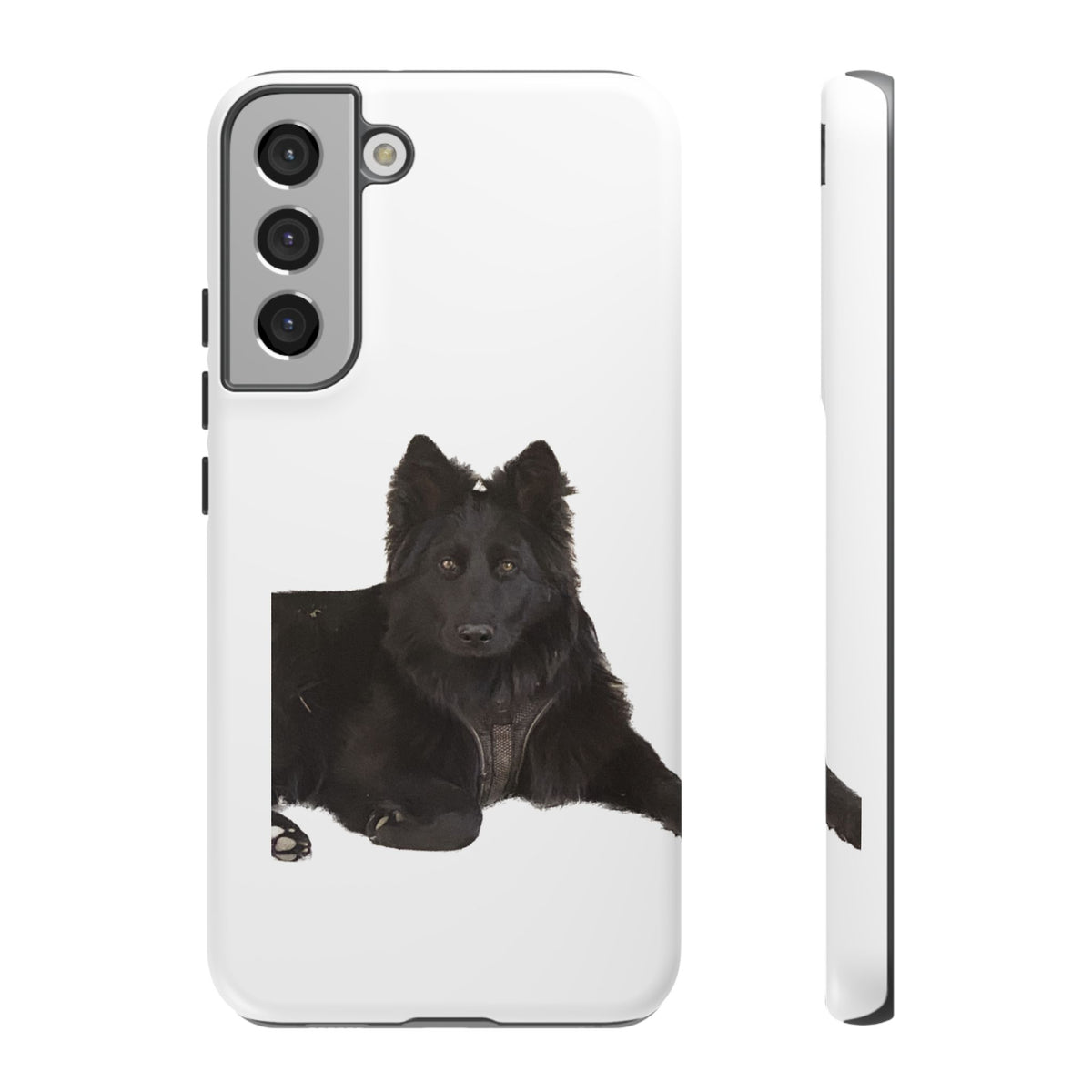 Black German Shepherd Phone Case — Realistic Dog Portrait Protective Case