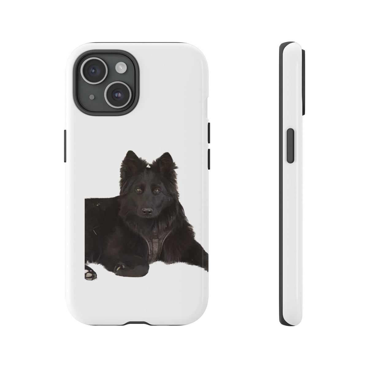 Black German Shepherd Phone Case — Realistic Dog Portrait Protective Case