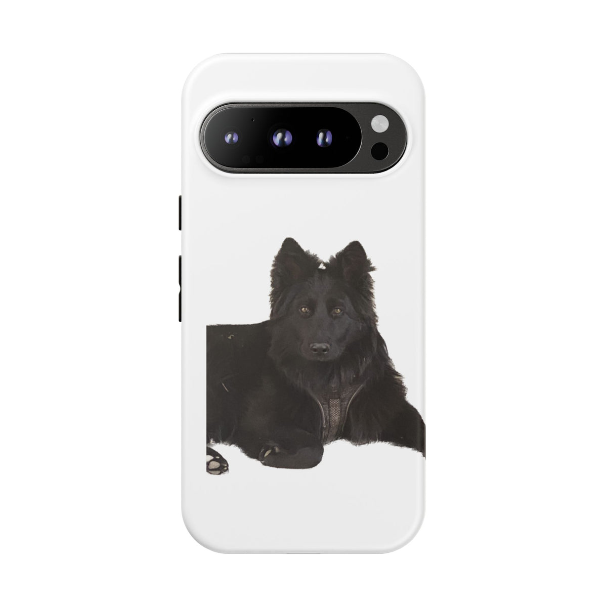 Black German Shepherd Phone Case — Realistic Dog Portrait Protective Case