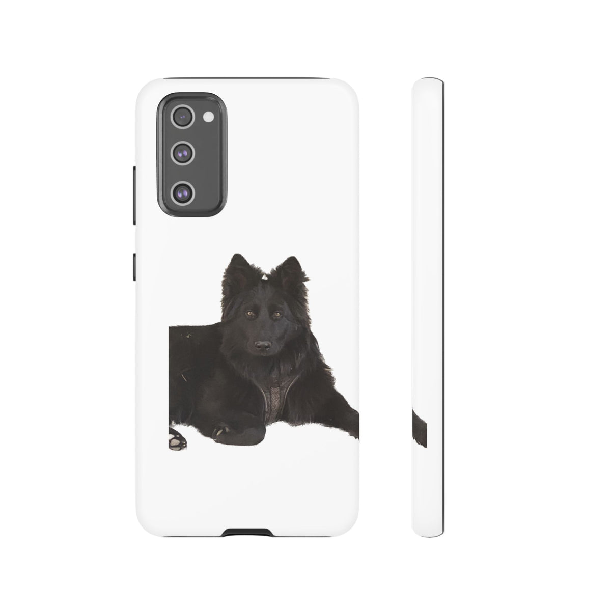 Black German Shepherd Phone Case — Realistic Dog Portrait Protective Case