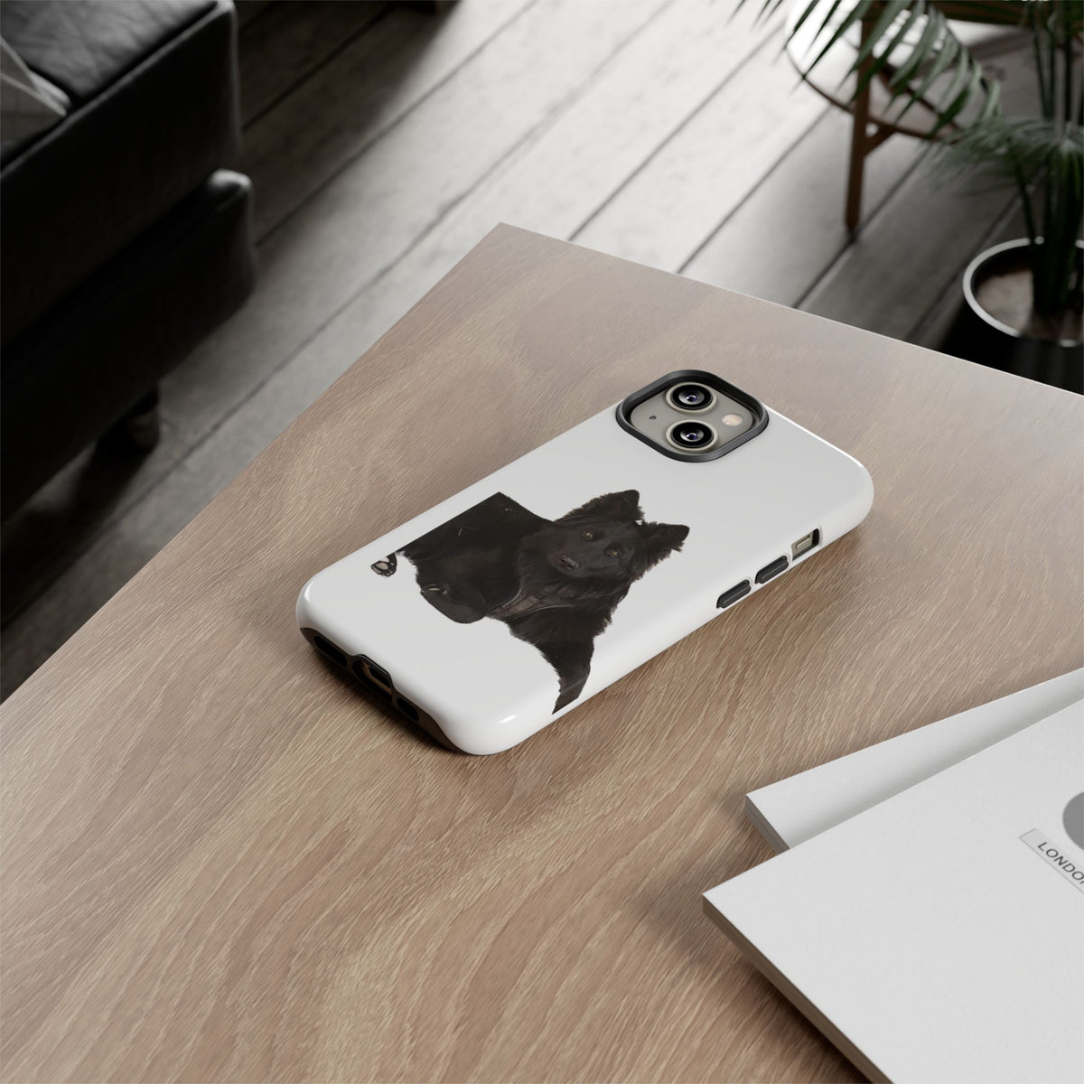 Black German Shepherd Phone Case — Realistic Dog Portrait Protective Case