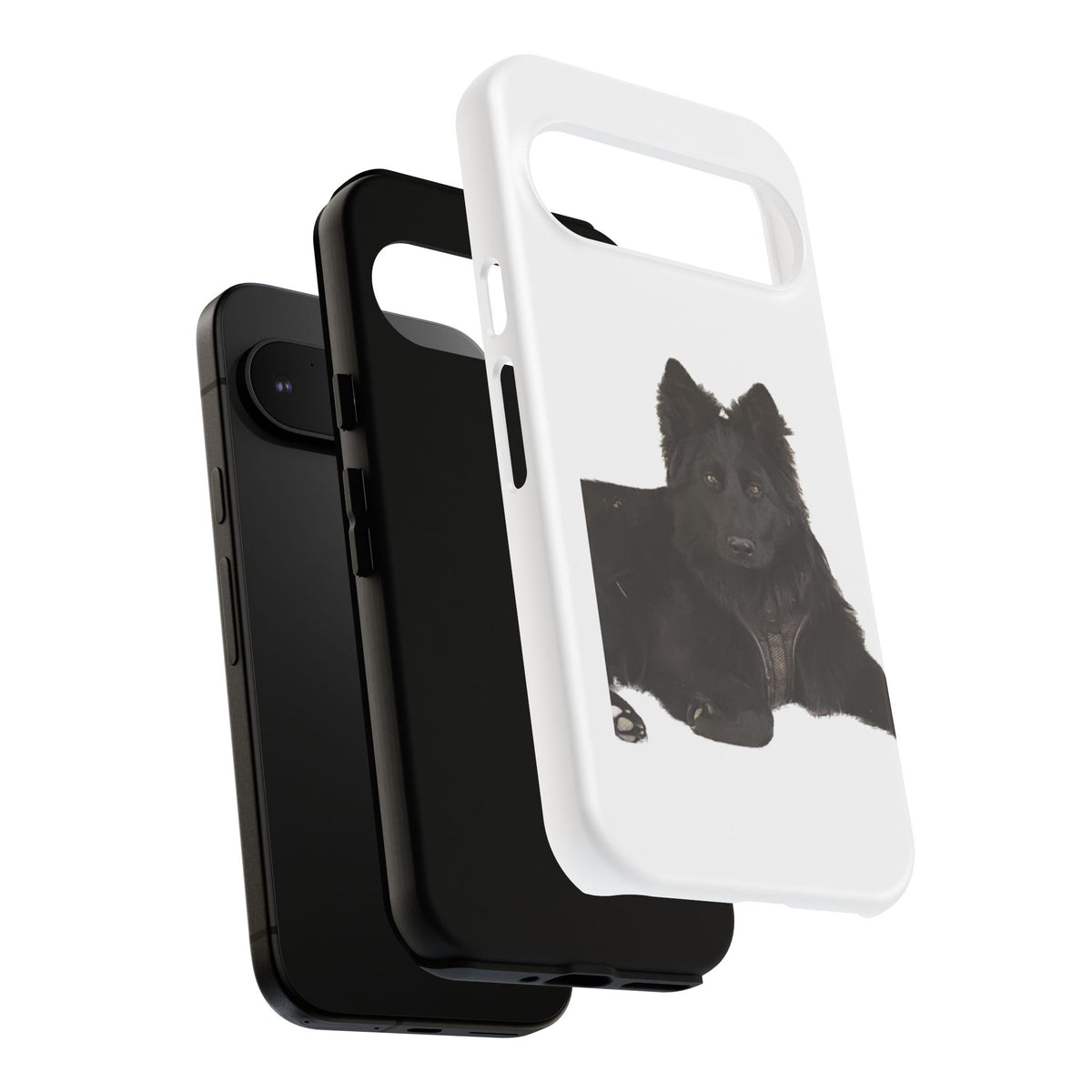 Black German Shepherd Phone Case — Realistic Dog Portrait Protective Case