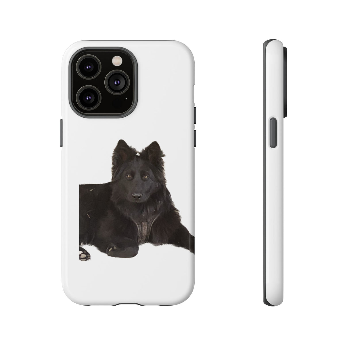 Black German Shepherd Phone Case — Realistic Dog Portrait Protective Case