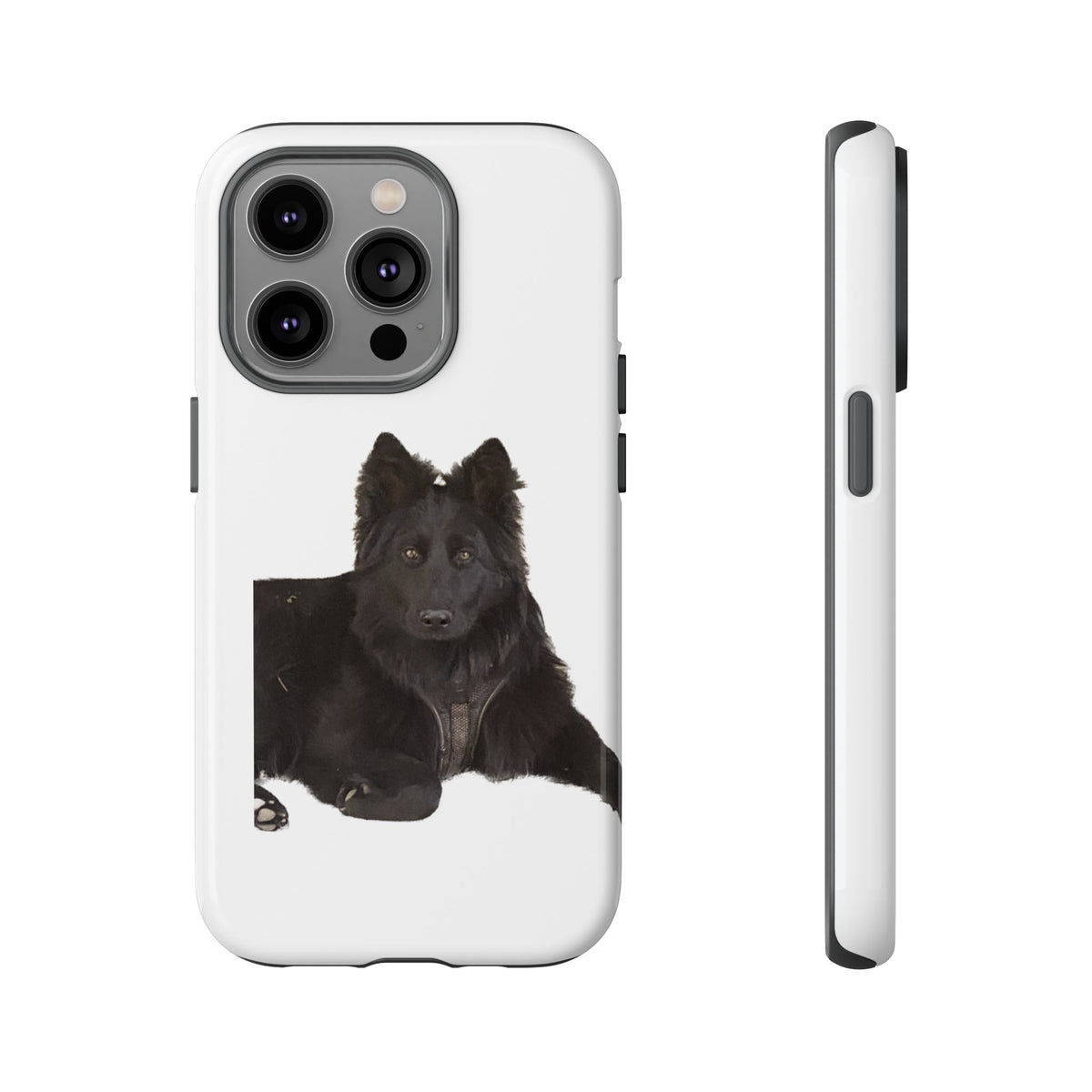 Black German Shepherd Phone Case — Realistic Dog Portrait Protective Case