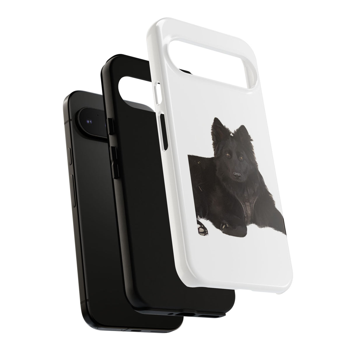 Black German Shepherd Phone Case — Realistic Dog Portrait Protective Case