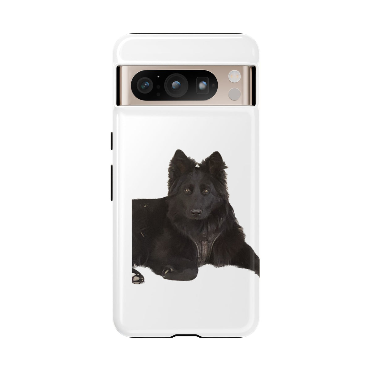 Black German Shepherd Phone Case — Realistic Dog Portrait Protective Case