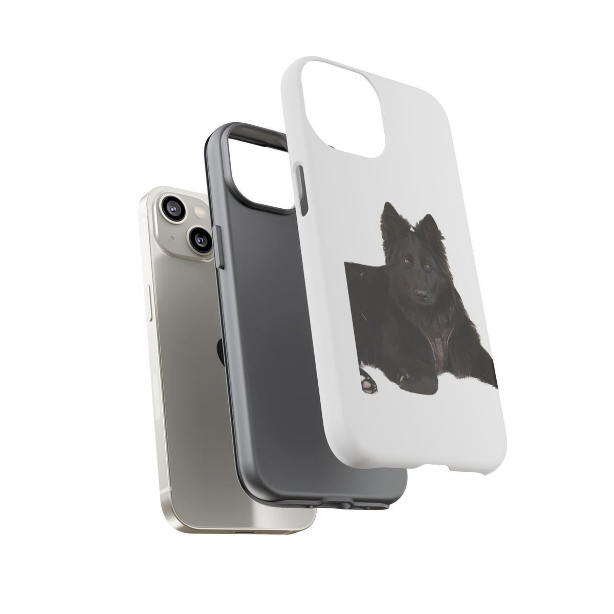 Black German Shepherd Phone Case — Realistic Dog Portrait Protective Case