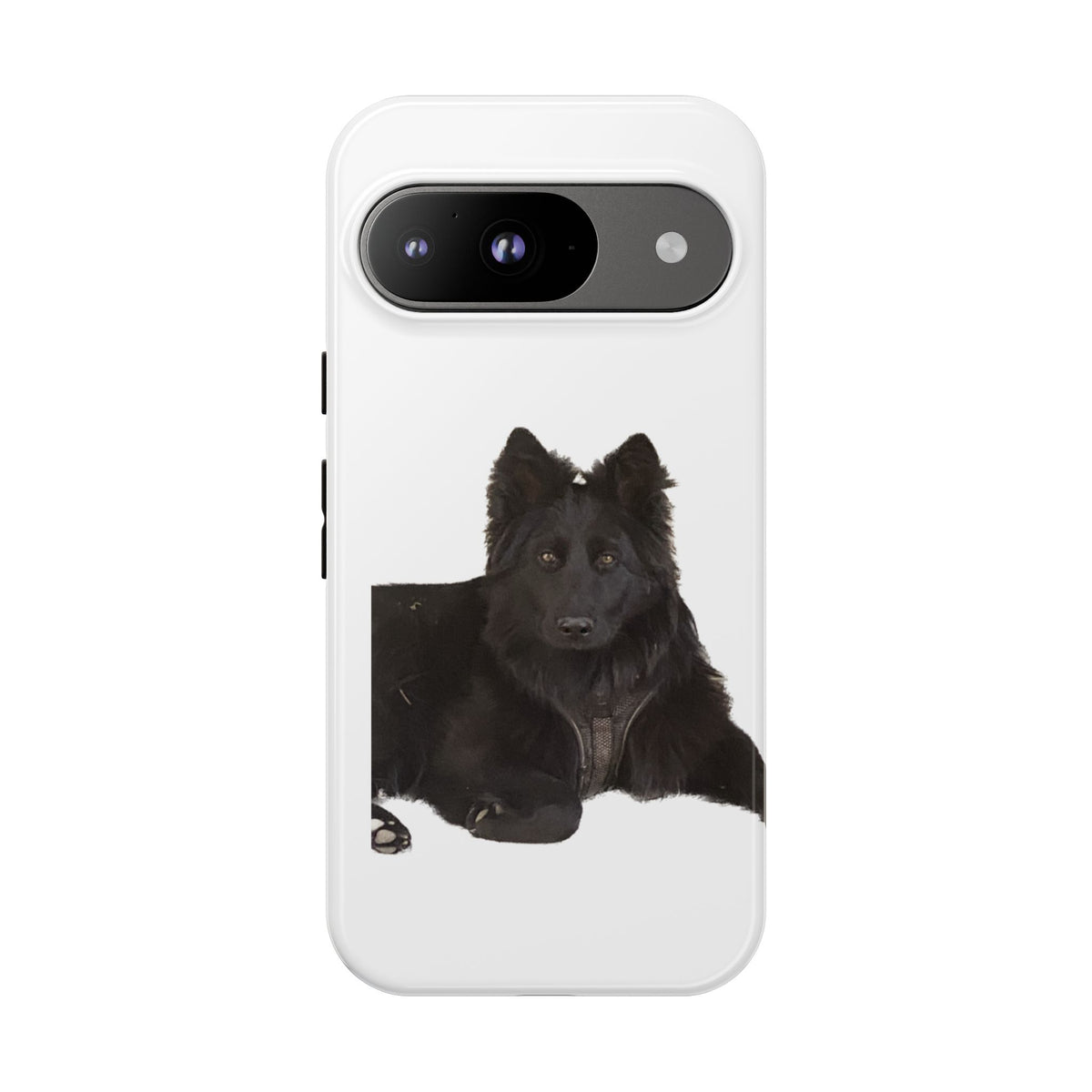 Black German Shepherd Phone Case — Realistic Dog Portrait Protective Case