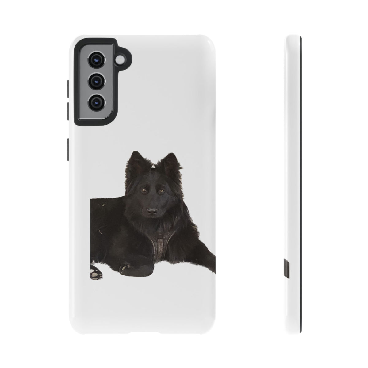 Black German Shepherd Phone Case — Realistic Dog Portrait Protective Case