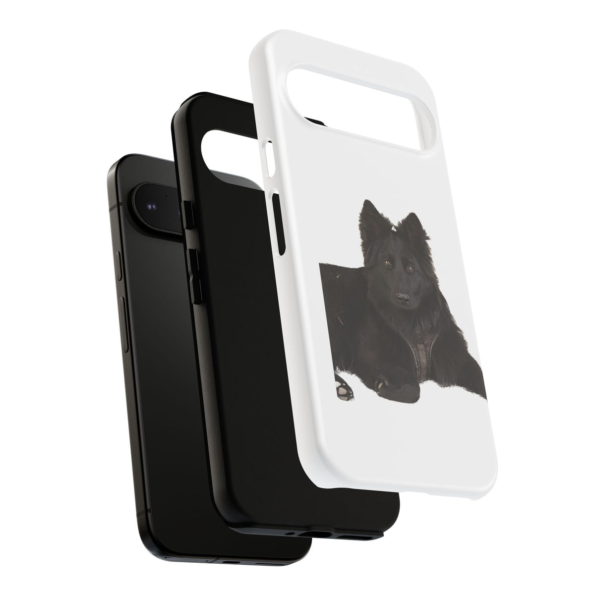 Black German Shepherd Phone Case — Realistic Dog Portrait Protective Case