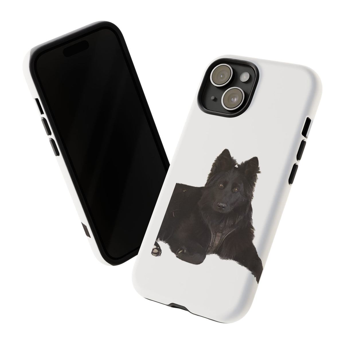 Black German Shepherd Phone Case — Realistic Dog Portrait Protective Case
