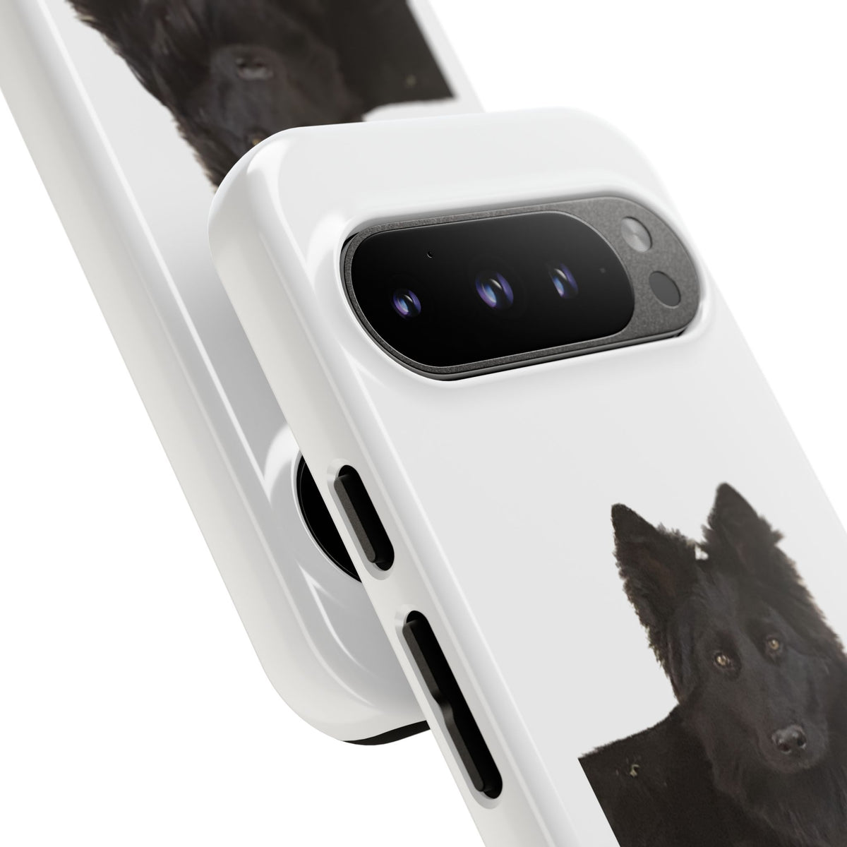 Black German Shepherd Phone Case — Realistic Dog Portrait Protective Case