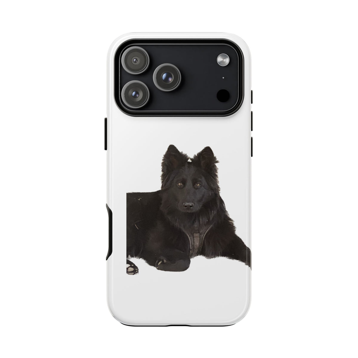 Black German Shepherd Phone Case — Realistic Dog Portrait Protective Case