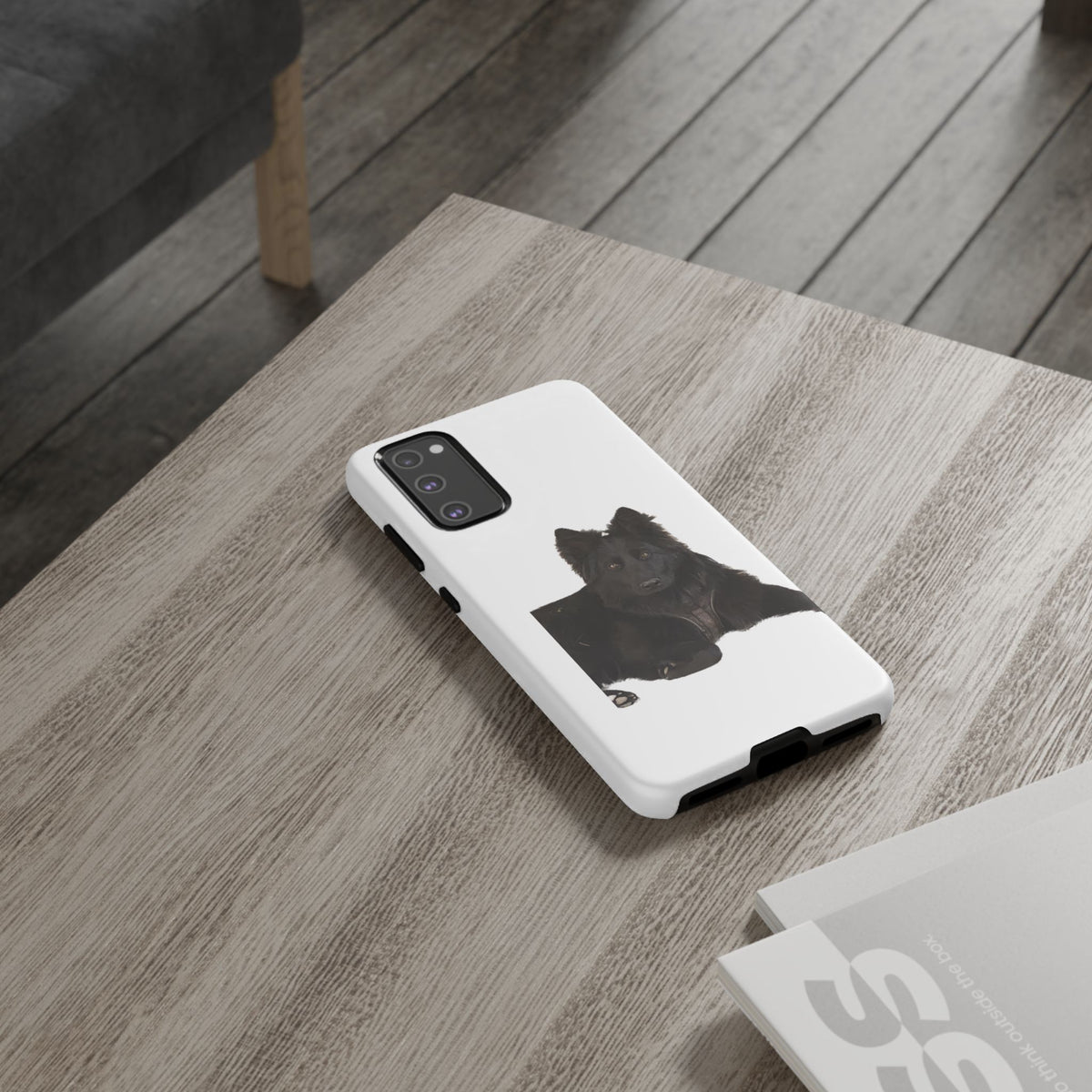Black German Shepherd Phone Case — Realistic Dog Portrait Protective Case