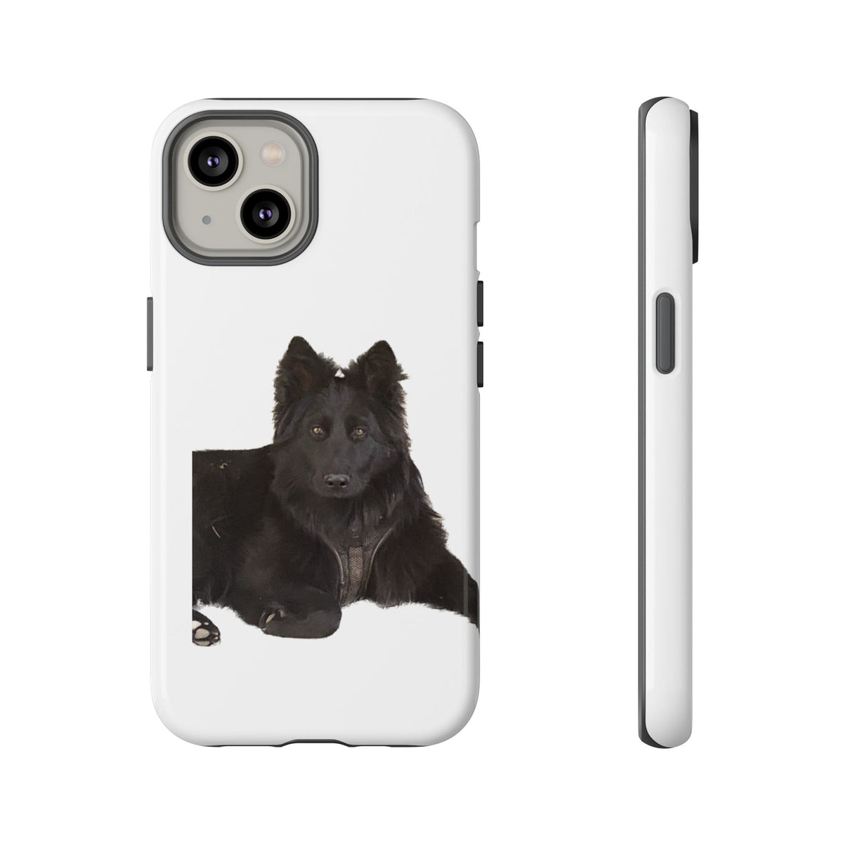 Black German Shepherd Phone Case — Realistic Dog Portrait Protective Case