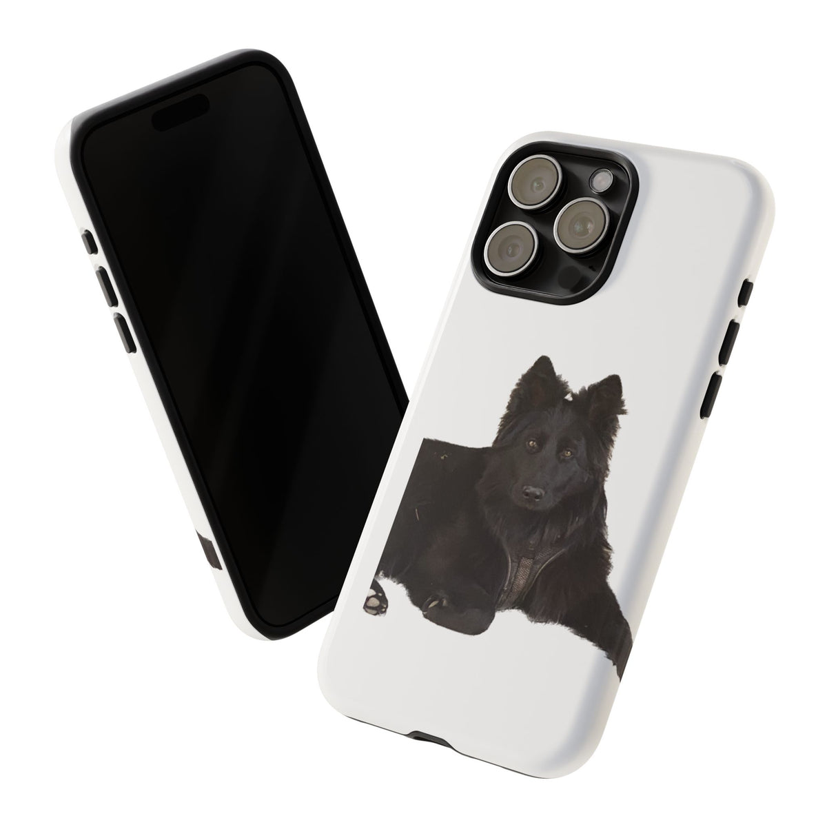 Black German Shepherd Phone Case — Realistic Dog Portrait Protective Case