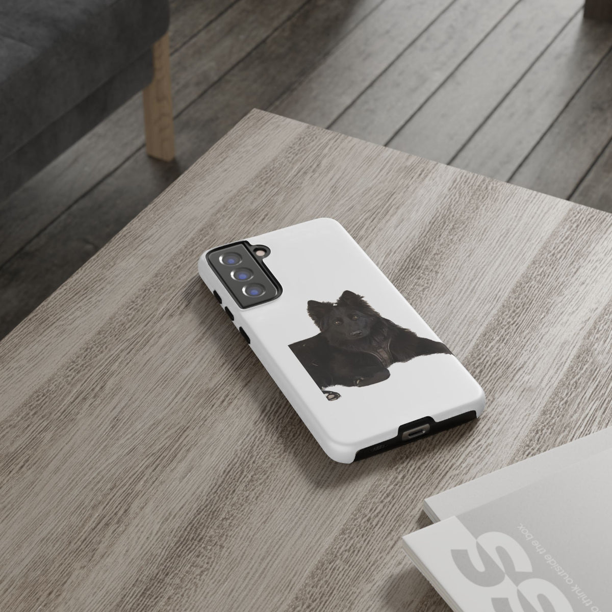 Black German Shepherd Phone Case — Realistic Dog Portrait Protective Case