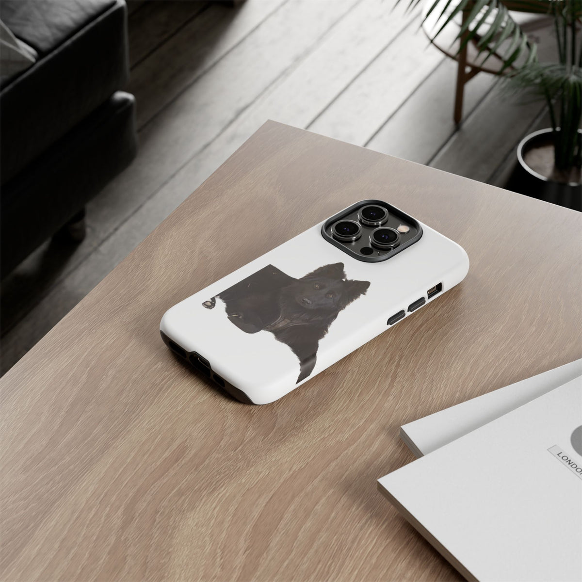Black German Shepherd Phone Case — Realistic Dog Portrait Protective Case