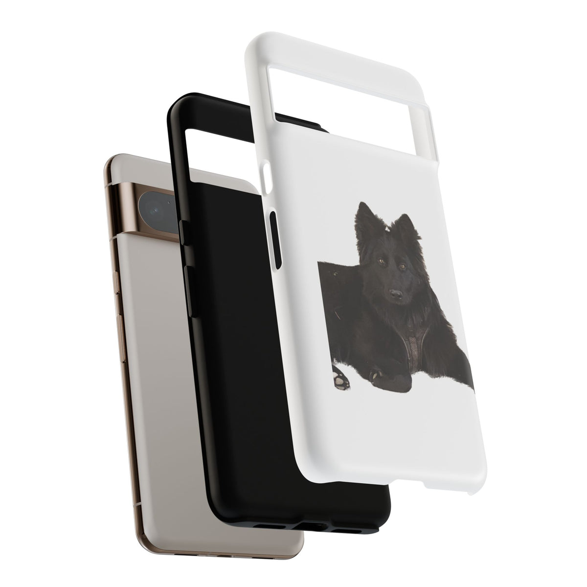 Black German Shepherd Phone Case — Realistic Dog Portrait Protective Case