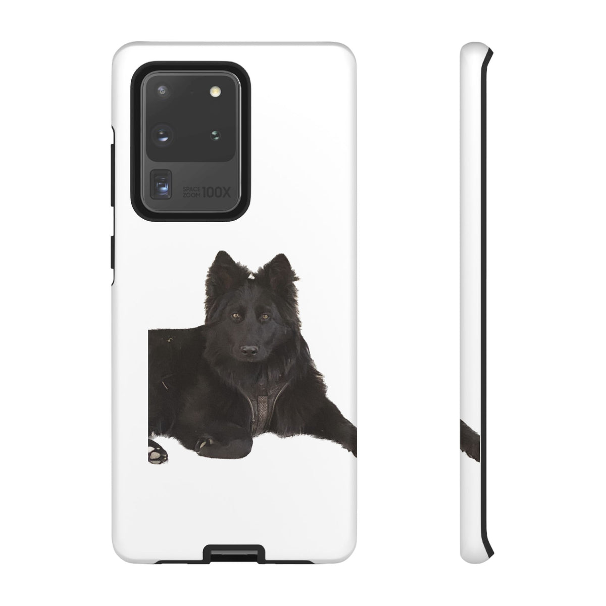 Black German Shepherd Phone Case — Realistic Dog Portrait Protective Case