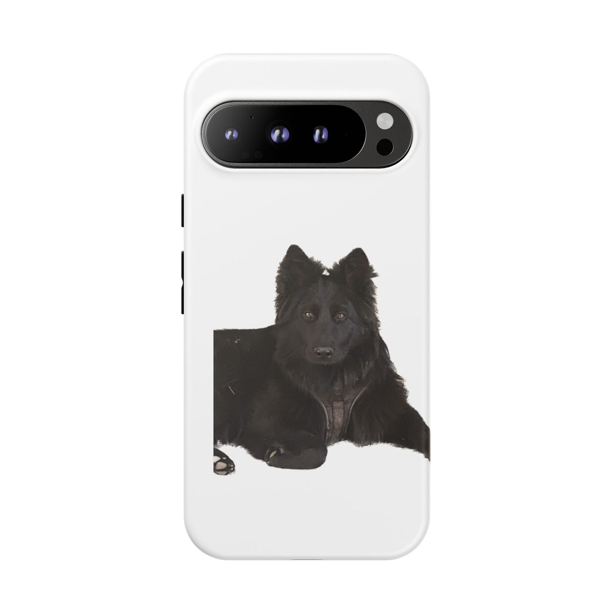Black German Shepherd Phone Case — Realistic Dog Portrait Protective Case