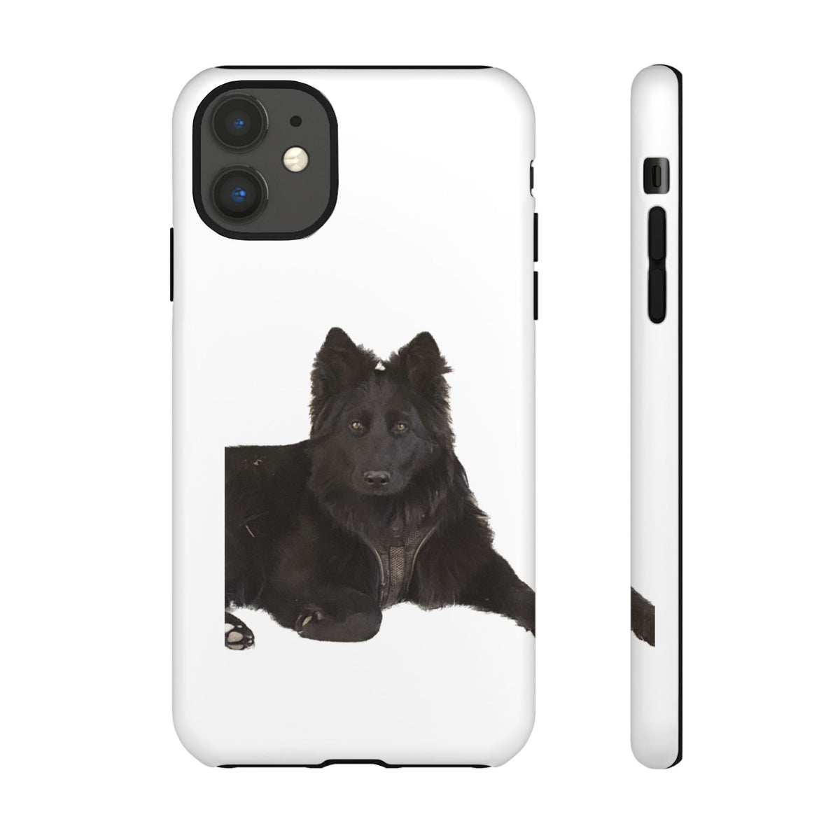 Black German Shepherd Phone Case — Realistic Dog Portrait Protective Case