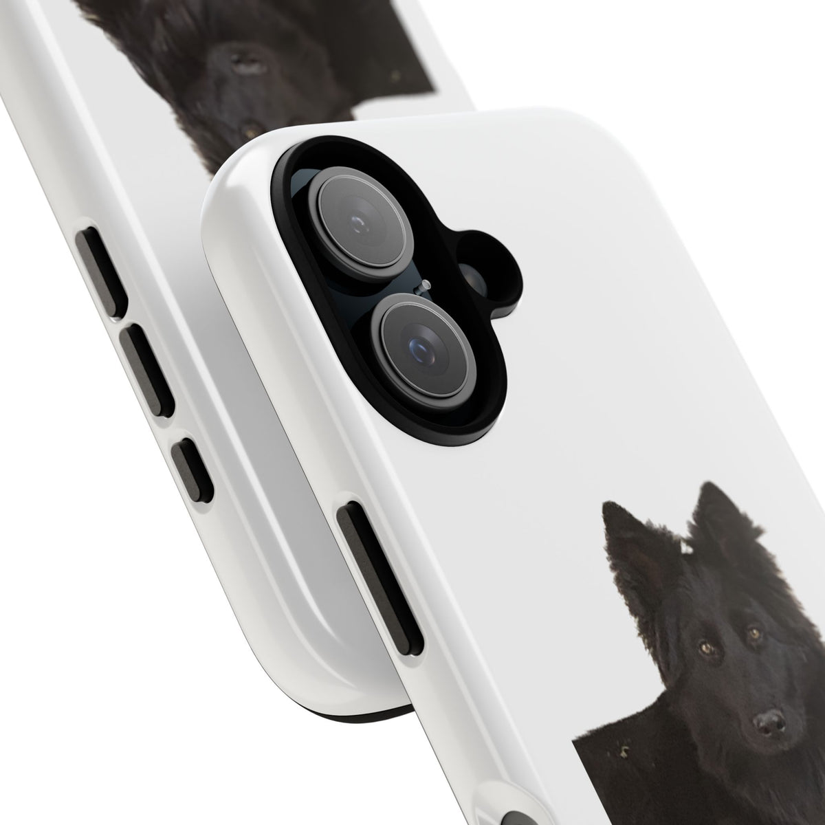 Black German Shepherd Phone Case — Realistic Dog Portrait Protective Case