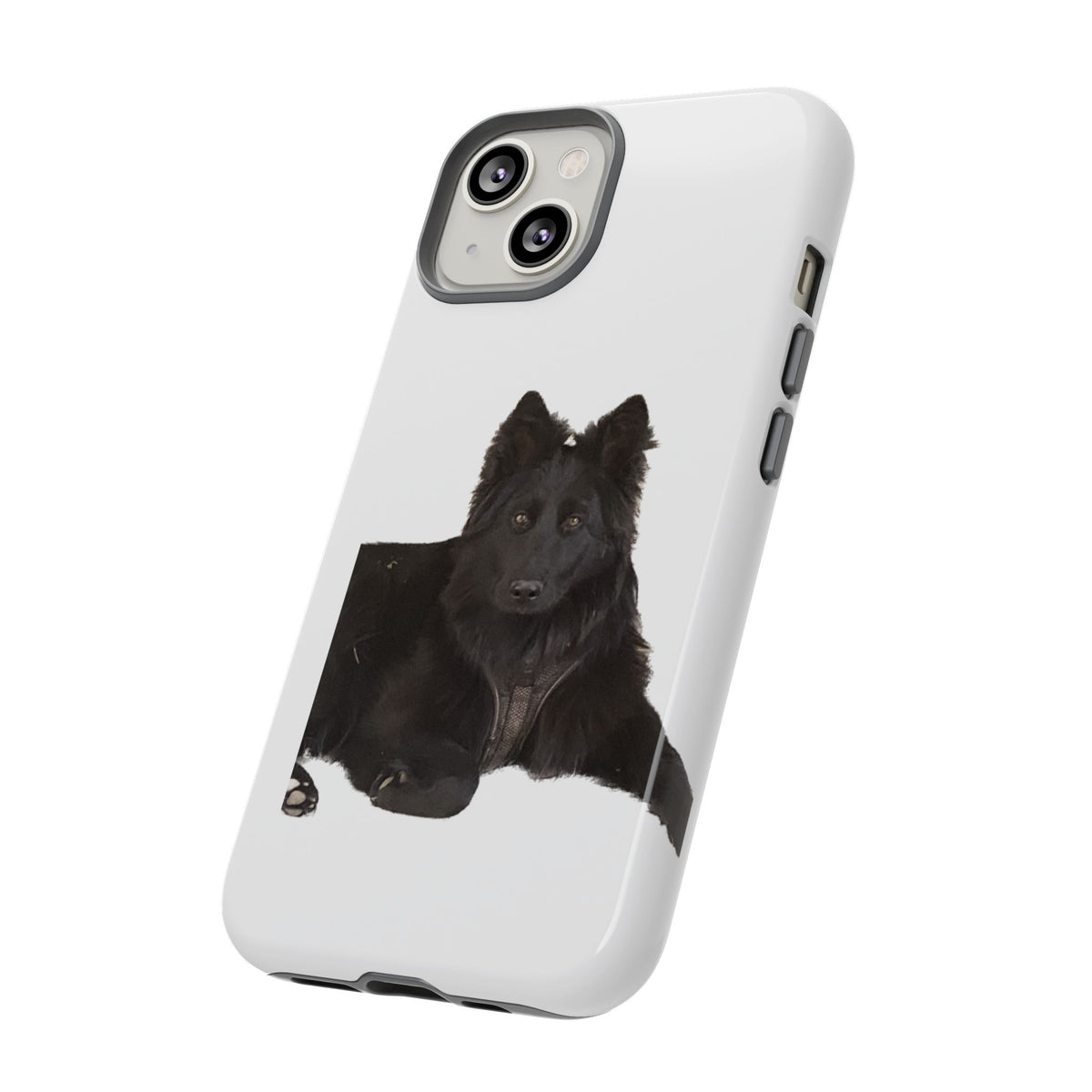 Black German Shepherd Phone Case — Realistic Dog Portrait Protective Case