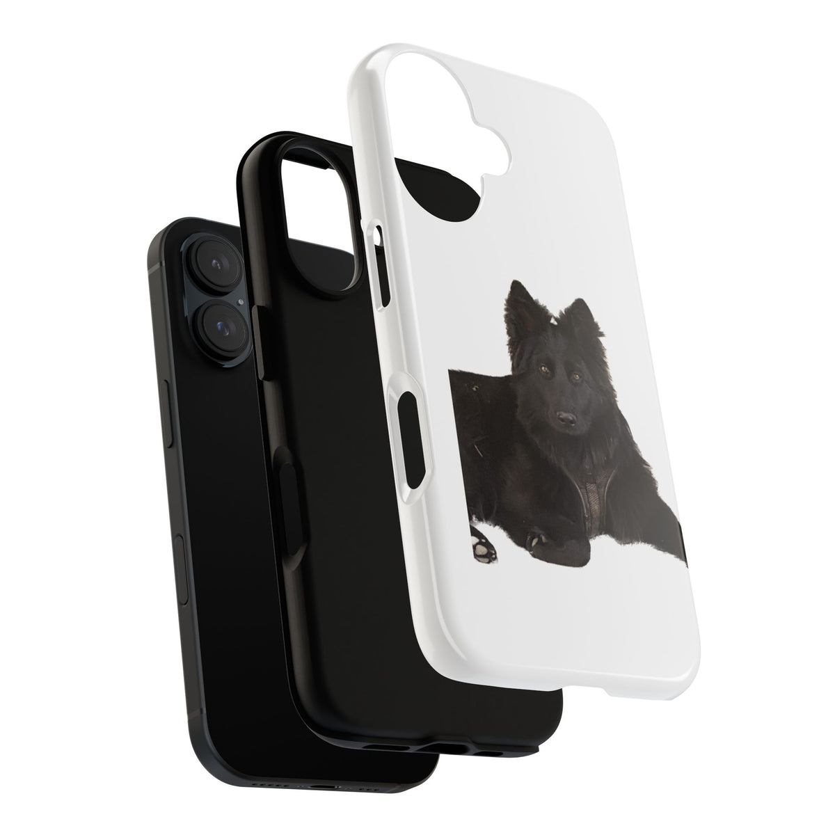 Black German Shepherd Phone Case — Realistic Dog Portrait Protective Case