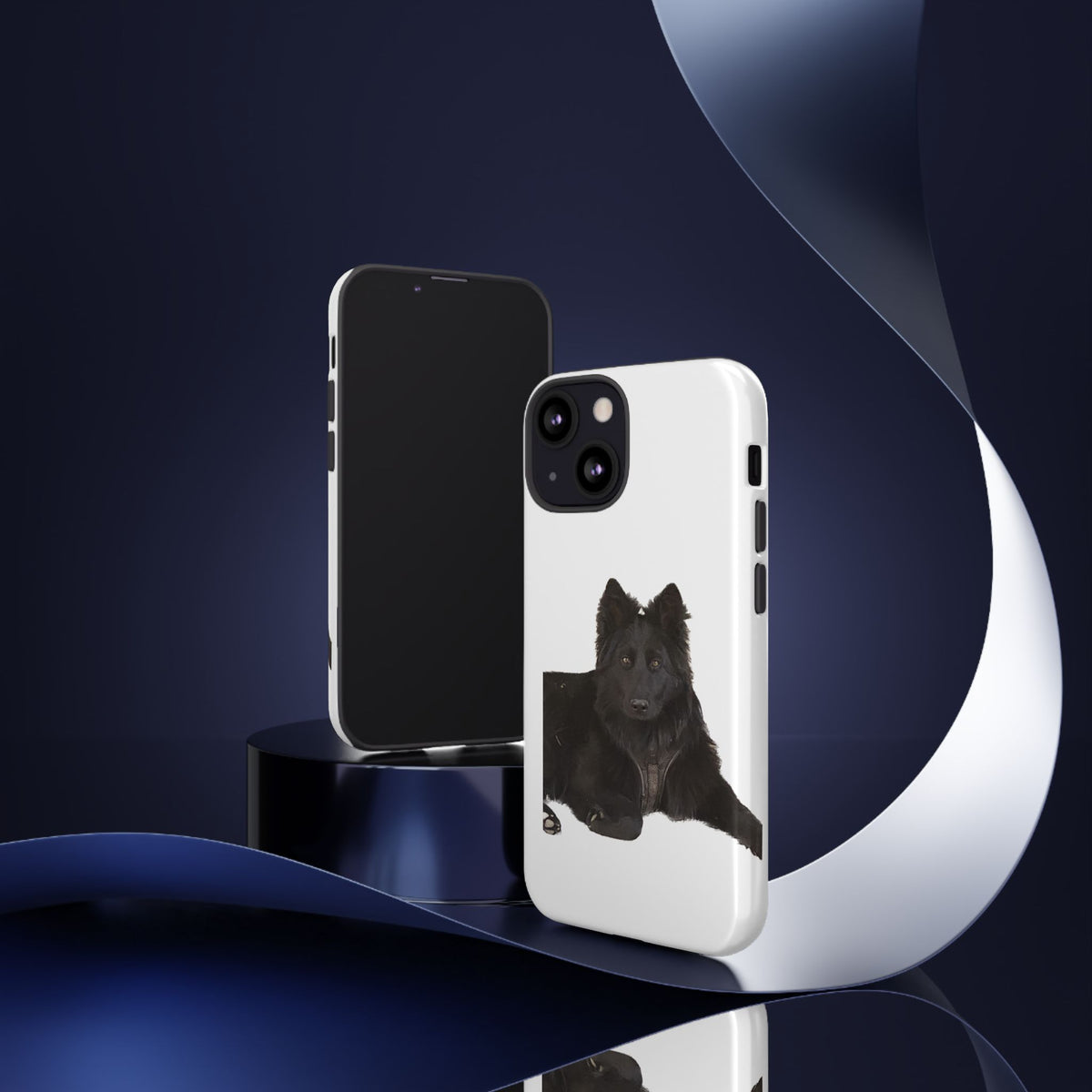 Black German Shepherd Phone Case — Realistic Dog Portrait Protective Case