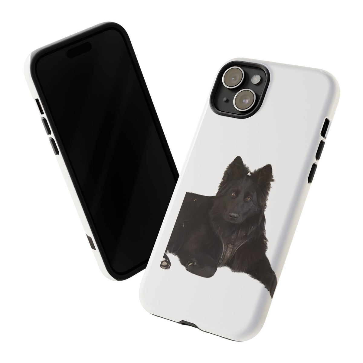 Black German Shepherd Phone Case — Realistic Dog Portrait Protective Case