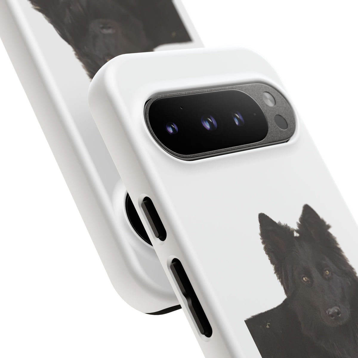 Black German Shepherd Phone Case — Realistic Dog Portrait Protective Case