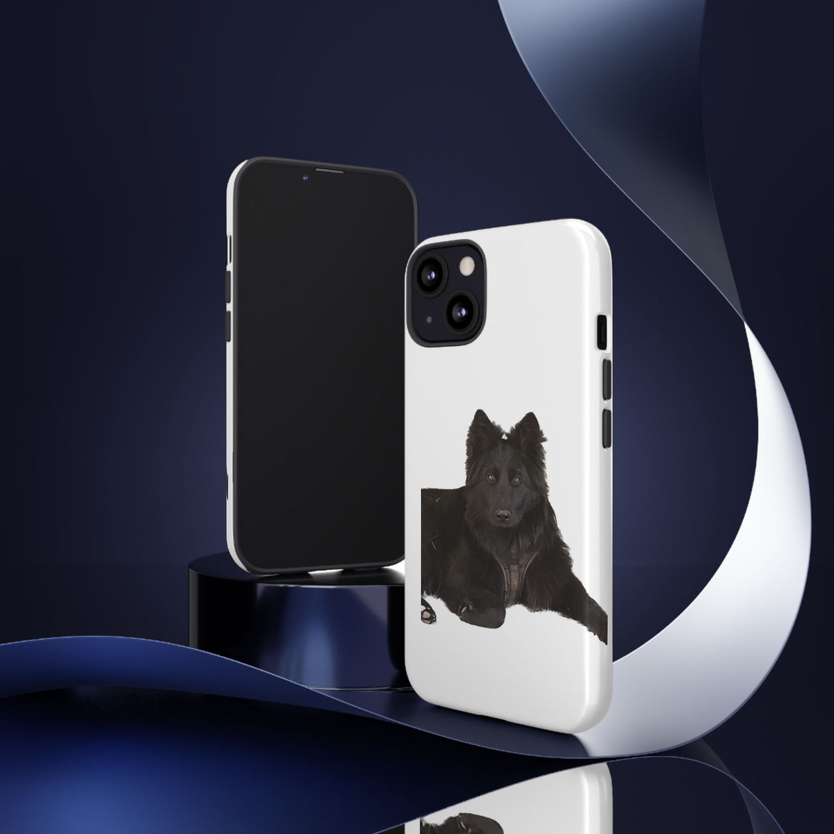 Black German Shepherd Phone Case — Realistic Dog Portrait Protective Case