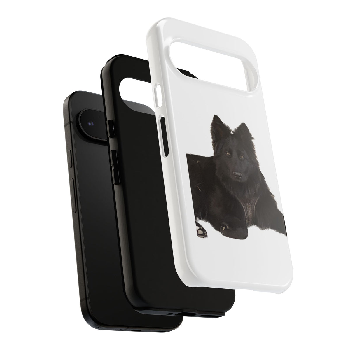 Black German Shepherd Phone Case — Realistic Dog Portrait Protective Case